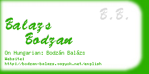 balazs bodzan business card