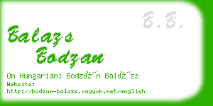 balazs bodzan business card